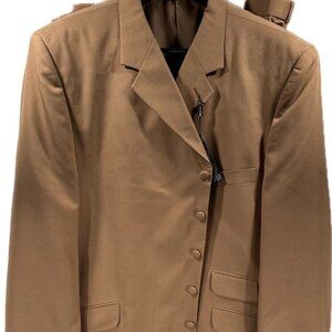 Paitano Men's Suit 2 Piece Brick Single Breasted Pleated Front Pants Size 56L